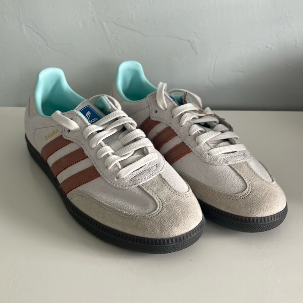 Adidas Sambas, Women’s size 9, new with tags.